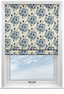 Pensford, Penn Bouquet Raffs Blue - Twist&Fit Roman Blind